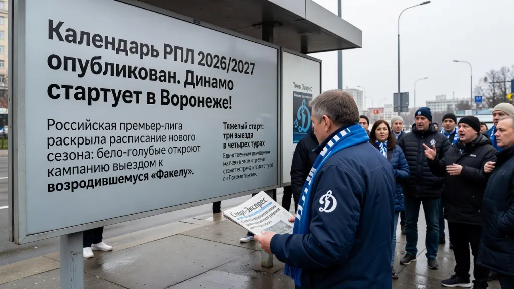 Календарь РПЛ 2026/2027 опубликован. Динамо стартует в Воронеже!
